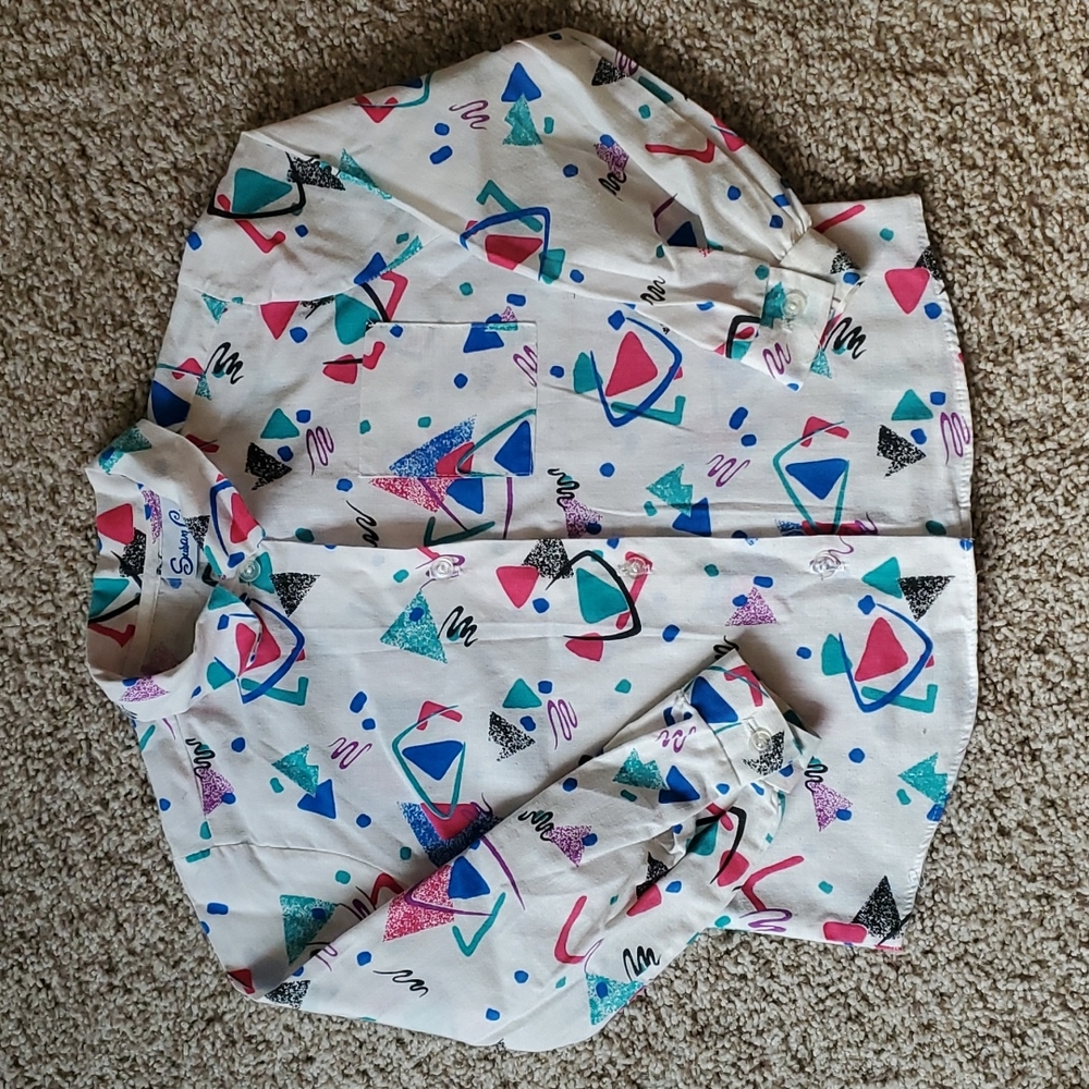 Vintage Susan Carol Size 6 Girls Button Up Collar Long Sleeve Dress Shirt